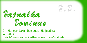 hajnalka dominus business card